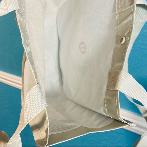 5 for $10 Like New Lululemon Athletica White and Red Tote Bag - Picture 3 of 3